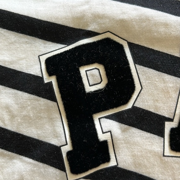 BNWT Emily in Paris Black and White striped T Shirt - Picture 3 of 5